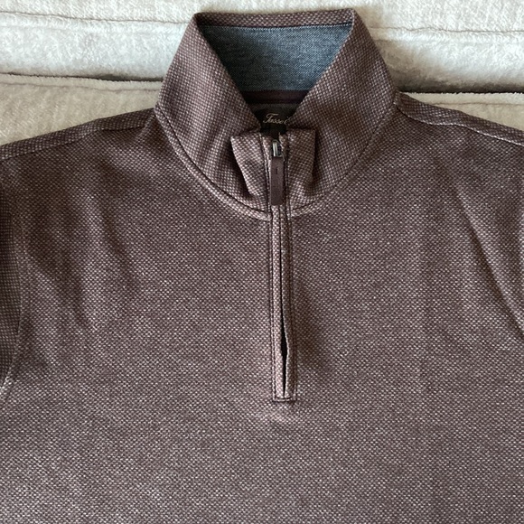 Tasso Elba brown tweed pullover sweater. Is a size large - Picture 3 of 5